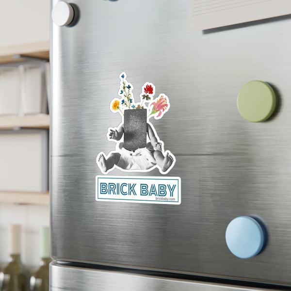 Brick Baby w/the pretty flowers - Vinyl Decal