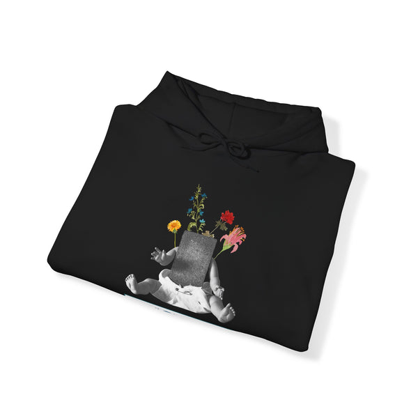 Brick Baby Flower Design - Heavy Hooded Sweatshirt