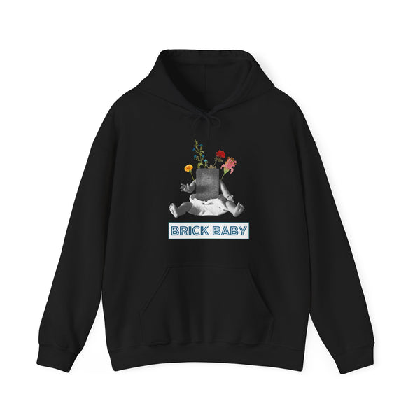 Brick Baby Flower Design - Heavy Hooded Sweatshirt